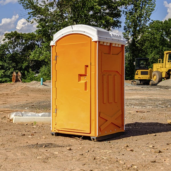 how often are the porta potties cleaned and serviced during a rental period in Highland County